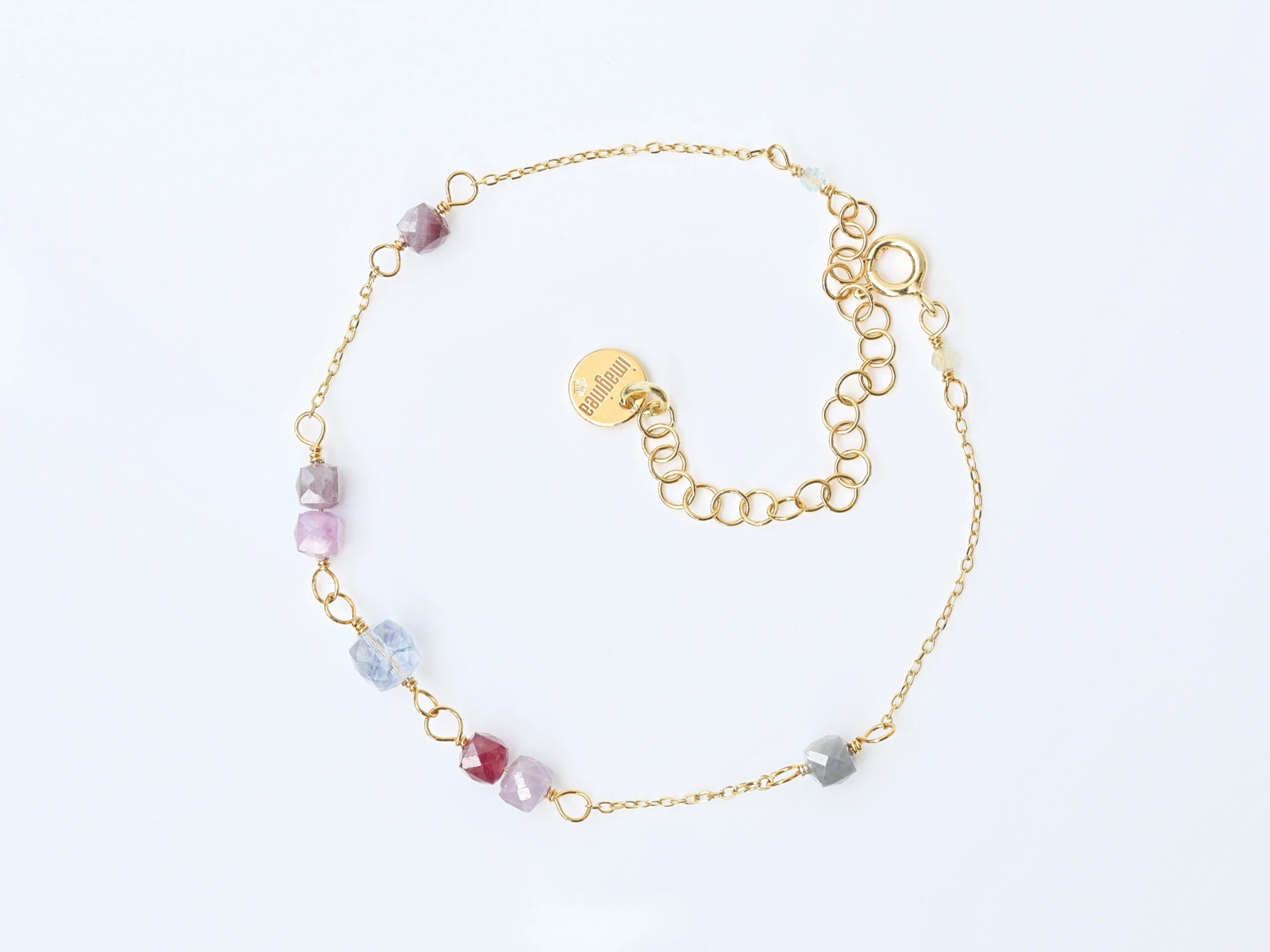 Bransoletka Srebrna Pozłacana z Topazem